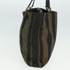 FENDI Pecan Canvas Tote Bag Khaki Blackyk13559