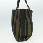 FENDI Pecan Canvas Tote Bag Khaki Blackyk13559