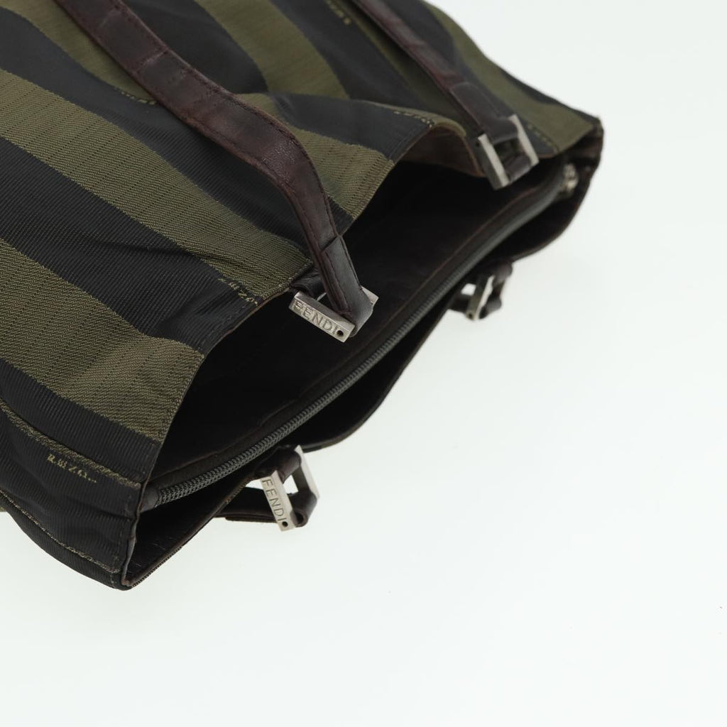 FENDI Pecan Canvas Tote Bag Khaki Blackyk13559