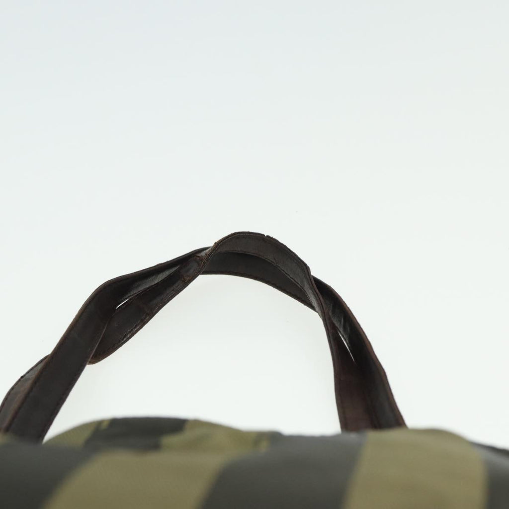 FENDI Pecan Canvas Tote Bag Khaki Blackyk13559