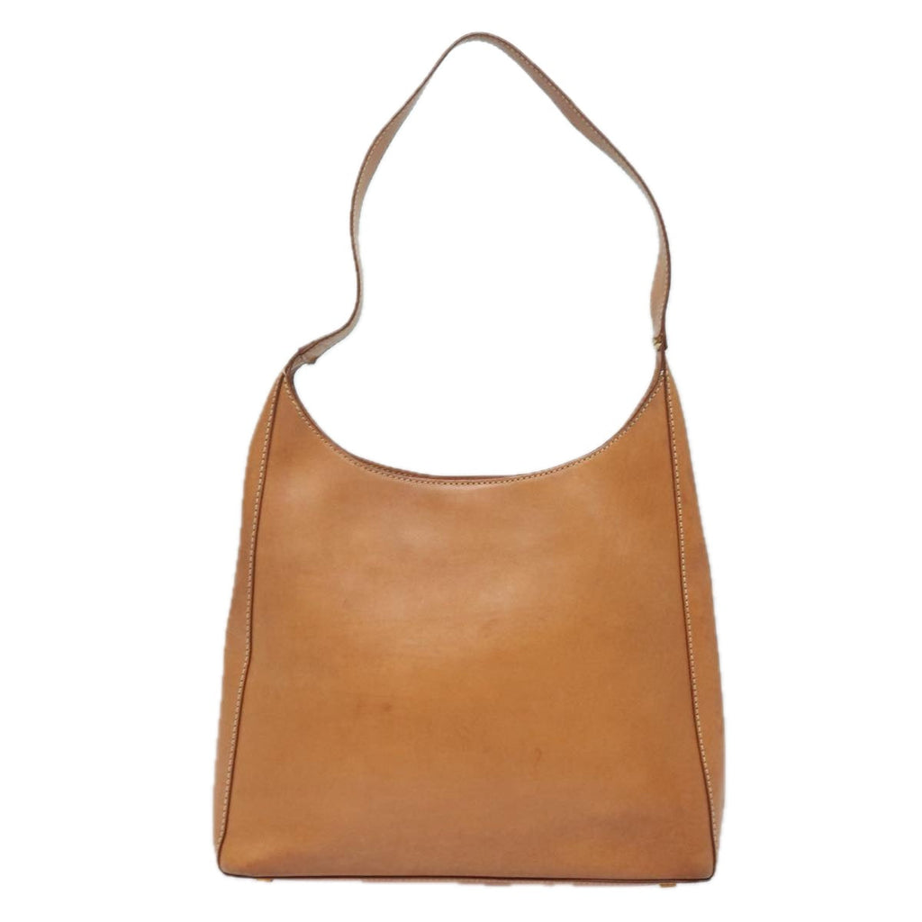 CELINE Shoulder Bag Leather Brown 13583
