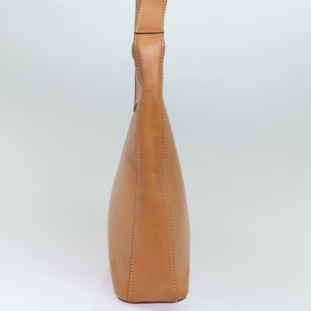 CELINE Shoulder Bag Leather Brown 13583