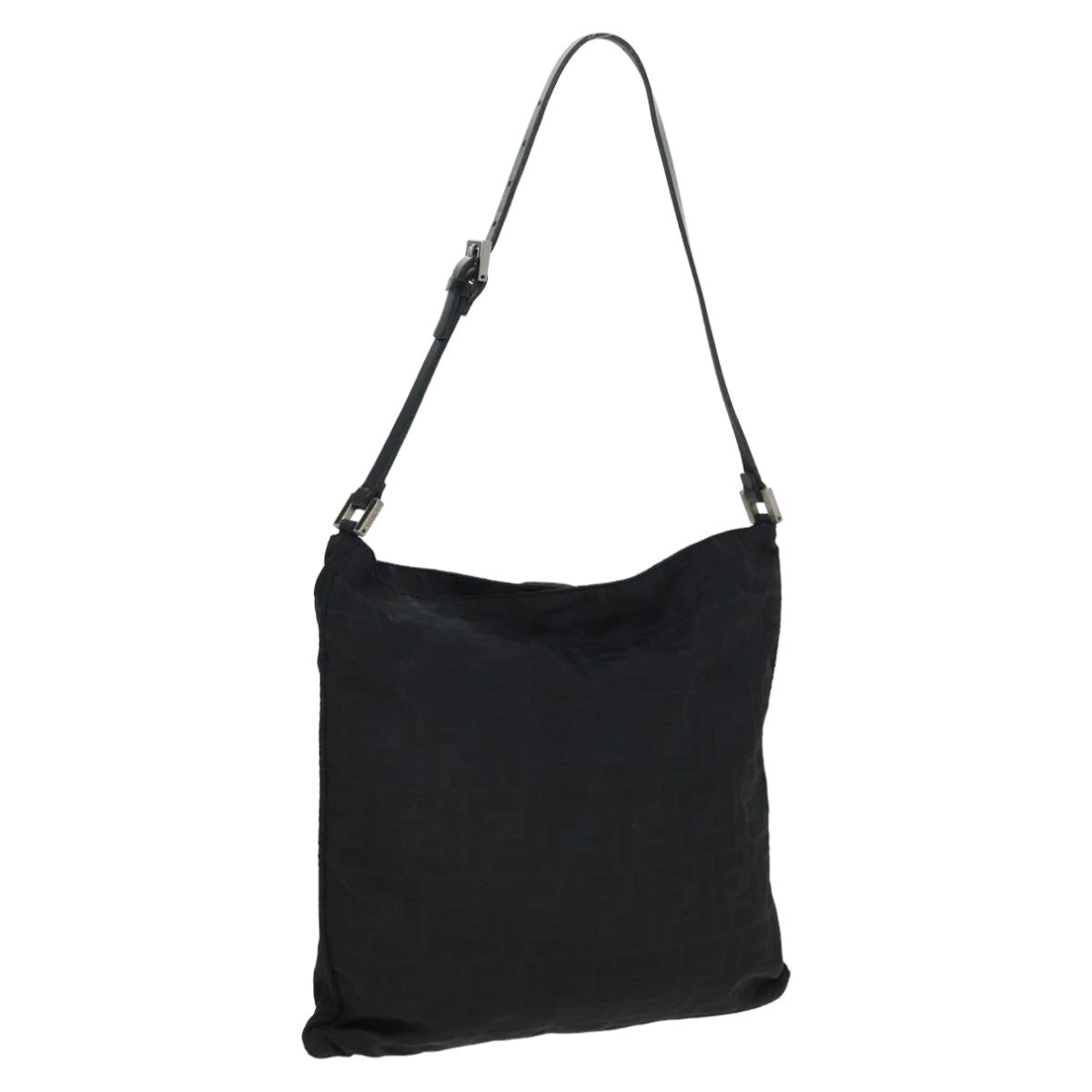 FENDI Zucca Canvas Shoulder Bag Blackyk13590
