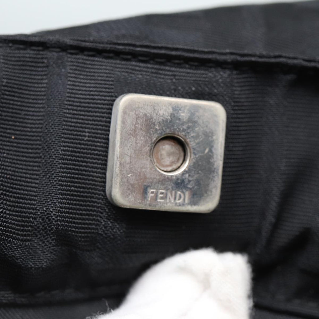 FENDI Zucca Canvas Shoulder Bag Blackyk13590