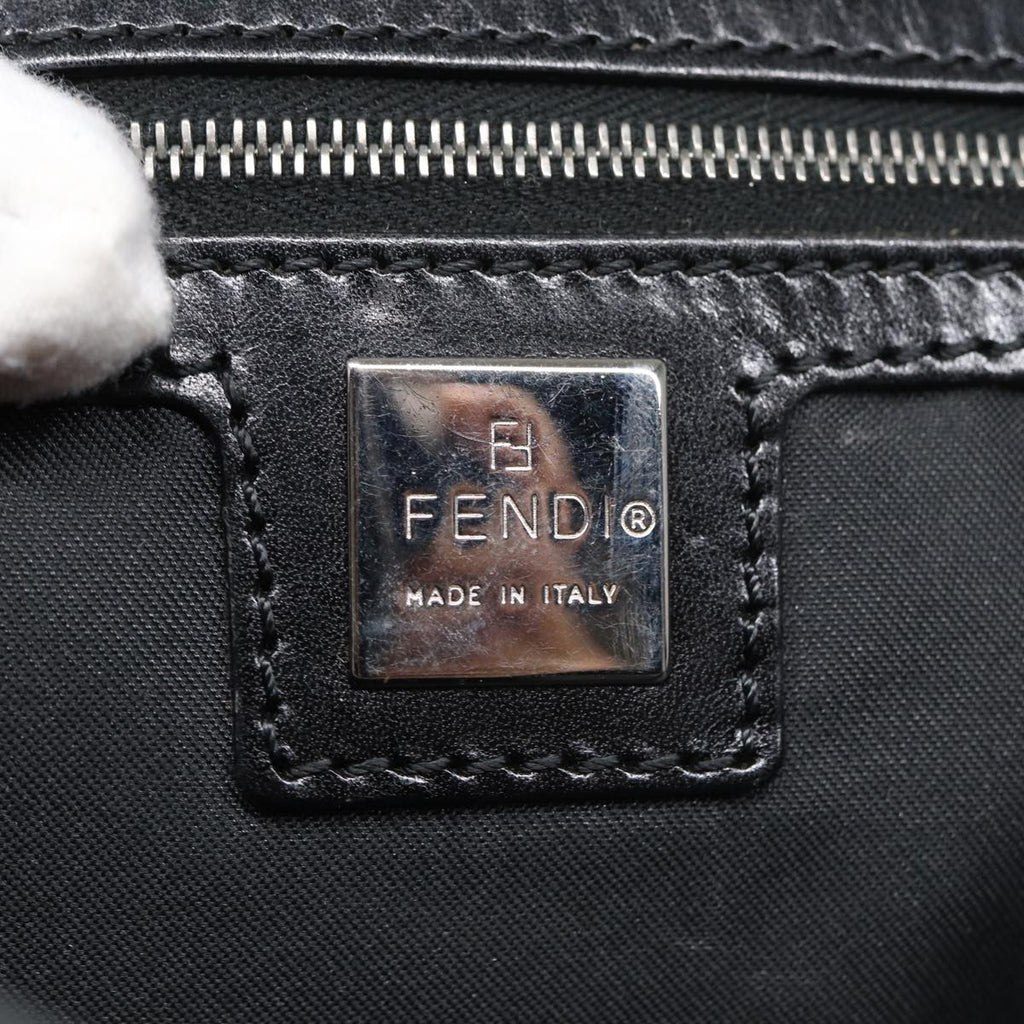 FENDI Zucca Canvas Shoulder Bag Blackyk13590
