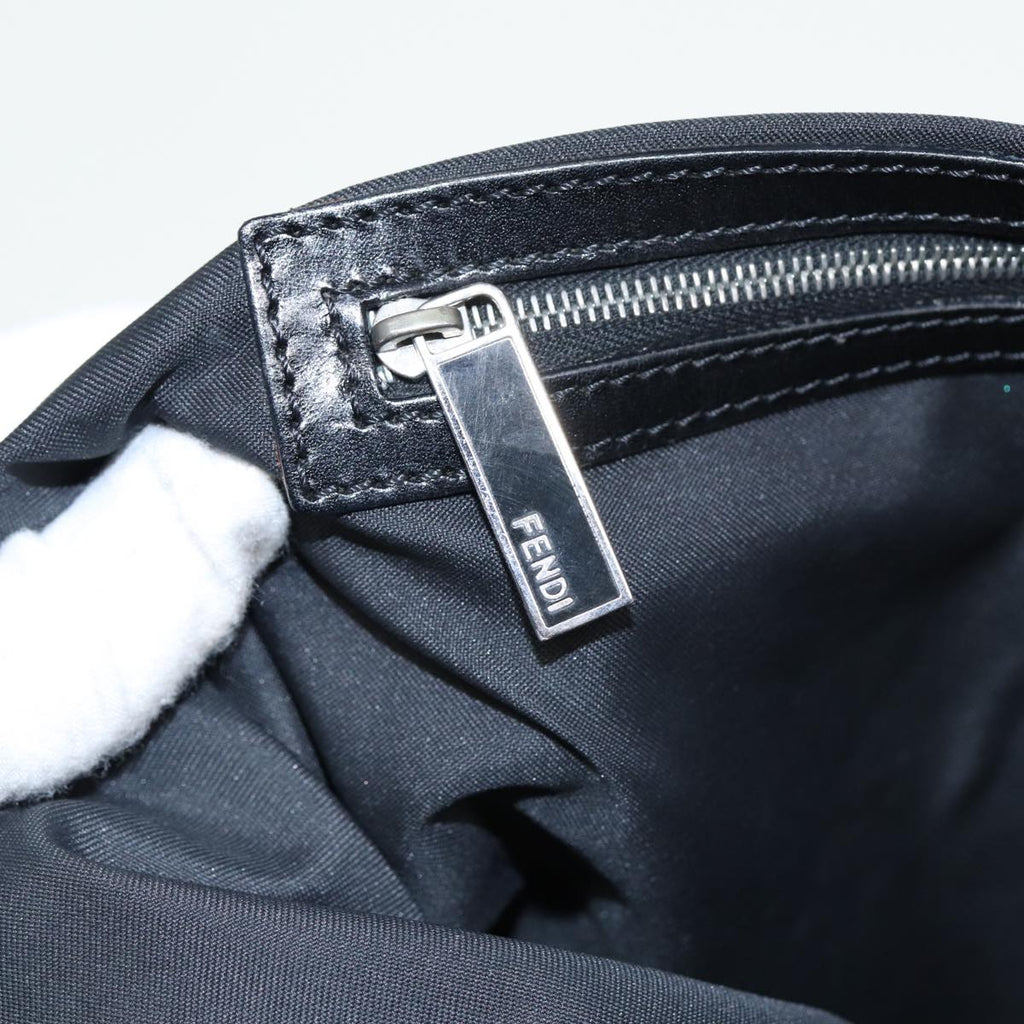 FENDI Zucca Canvas Shoulder Bag Blackyk13590