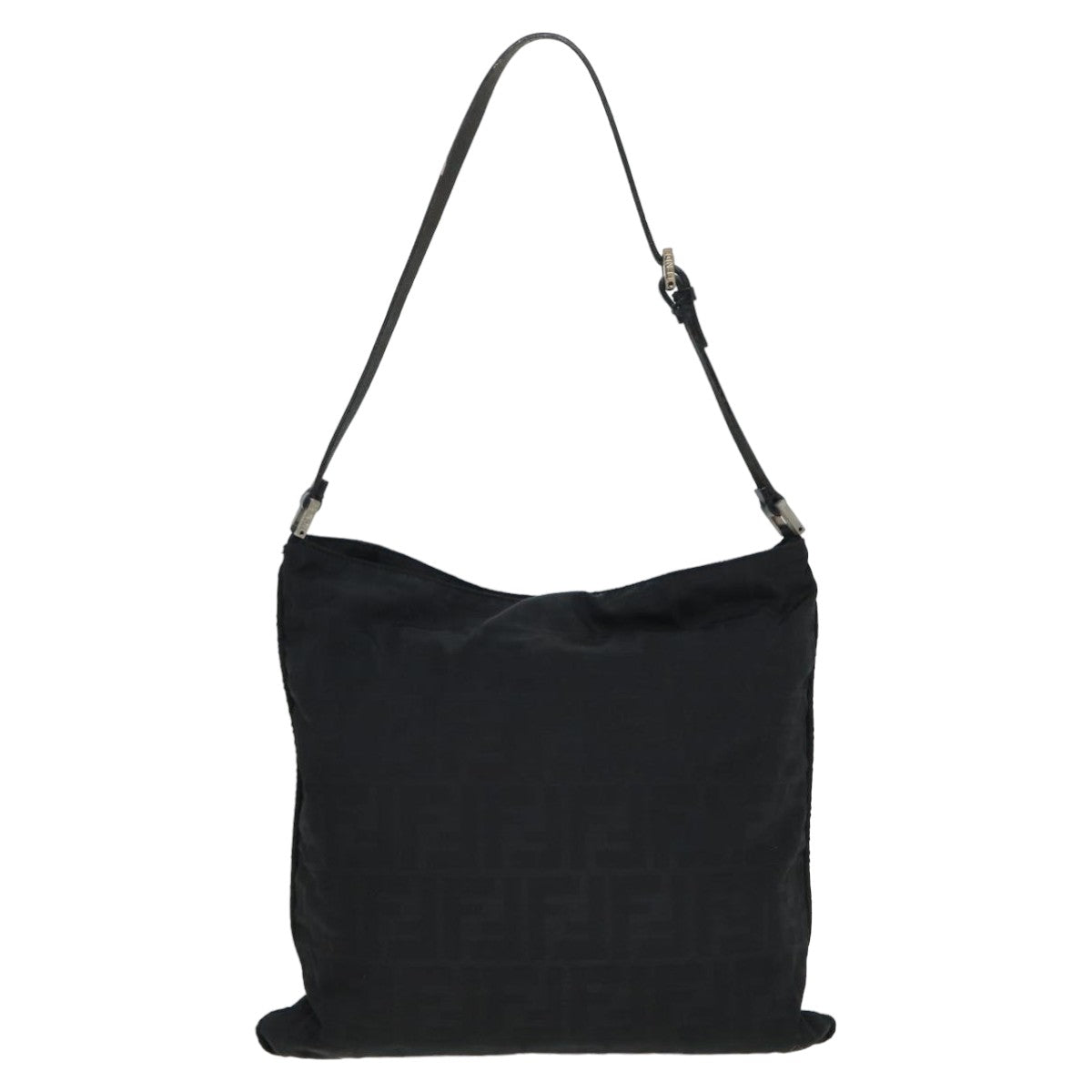 FENDI Zucca Canvas Shoulder Bag Blackyk13590