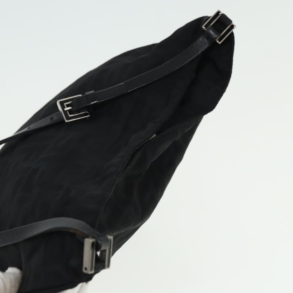 FENDI Zucca Canvas Shoulder Bag Blackyk13590