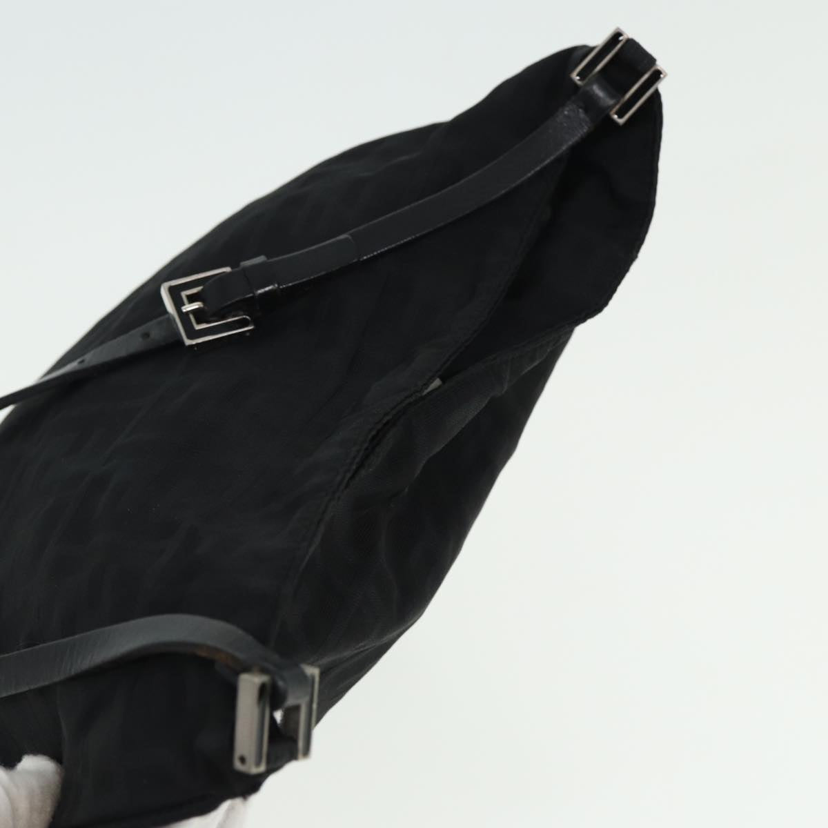 FENDI Zucca Canvas Shoulder Bag Blackyk13590