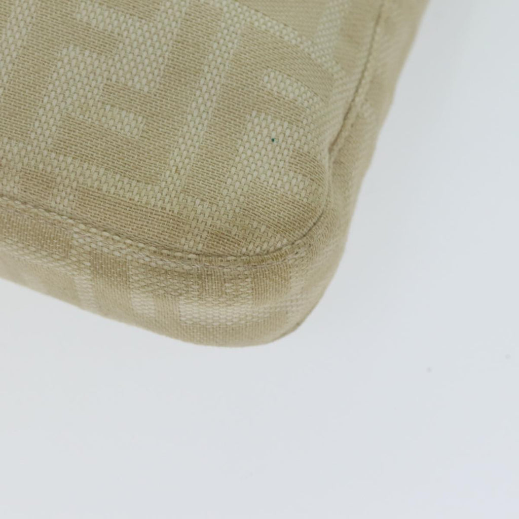 FENDI Zucca Canvas Mamma Baguette Shoulder Bag Beigeyk13591