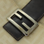 FENDI Zucca Canvas Mamma Baguette Shoulder Bag Beigeyk13591