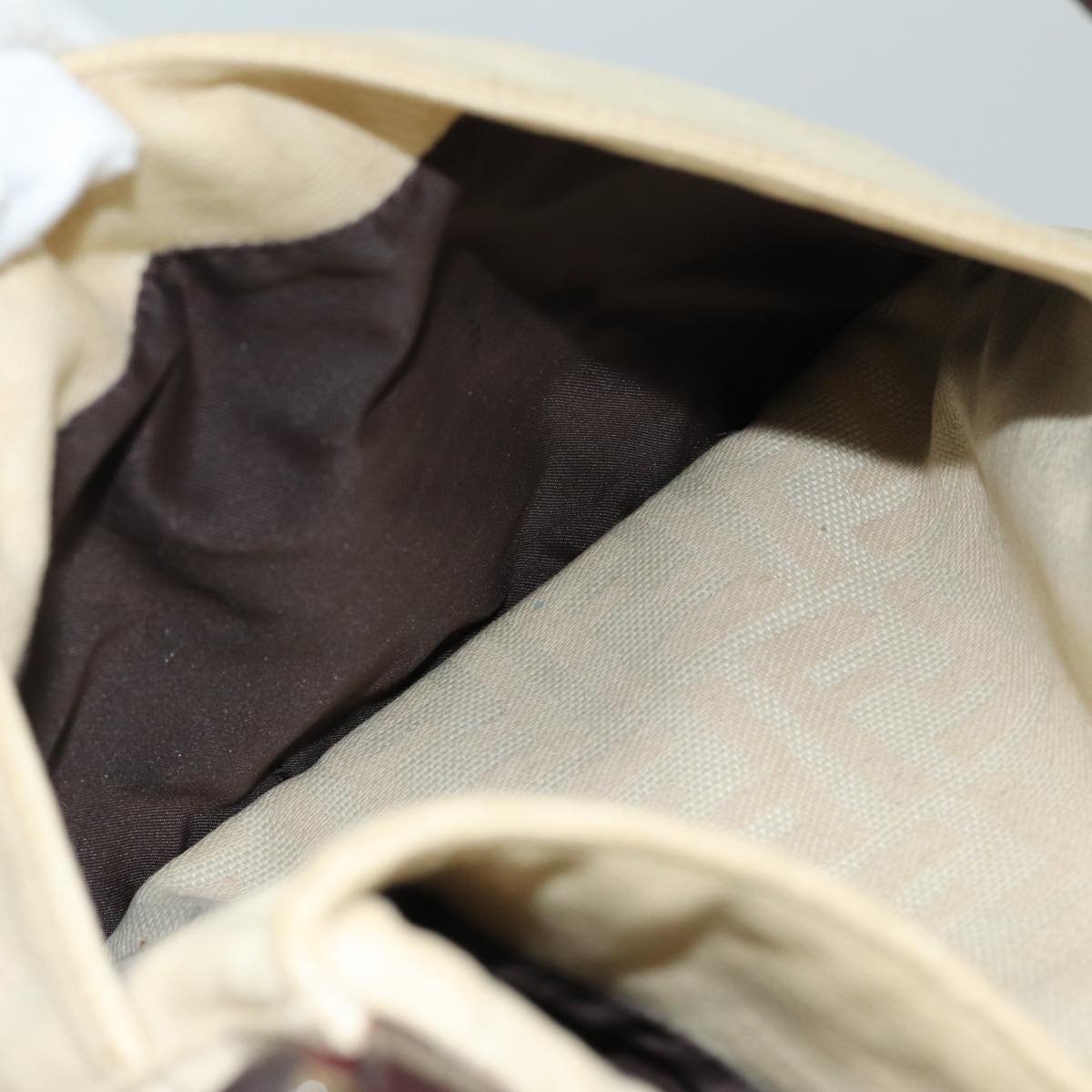 FENDI Zucca Canvas Mamma Baguette Shoulder Bag Beigeyk13591