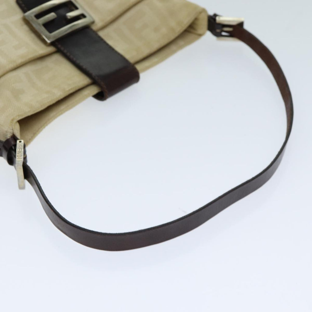 FENDI Zucca Canvas Mamma Baguette Shoulder Bag Beigeyk13591