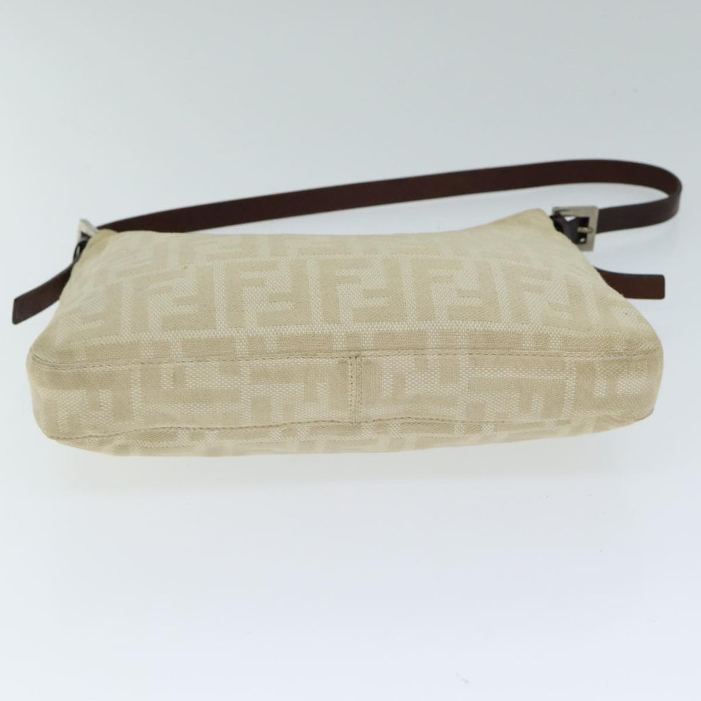 FENDI Zucca Canvas Mamma Baguette Shoulder Bag Beigeyk13591