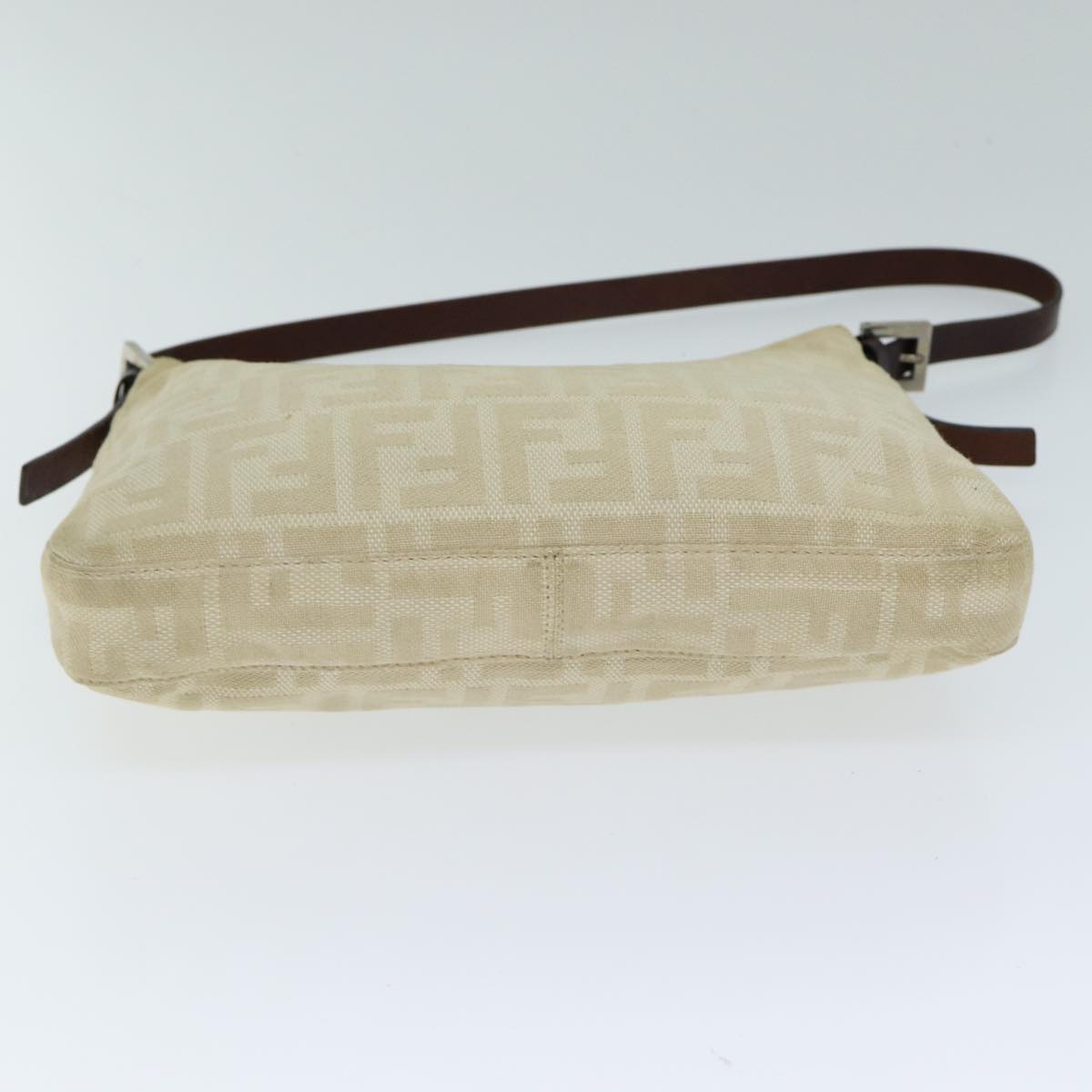 FENDI Zucca Canvas Mamma Baguette Shoulder Bag Beigeyk13591