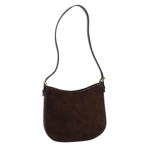 CELINE C Macadam Canvas Shoulder Bag Brown 13620