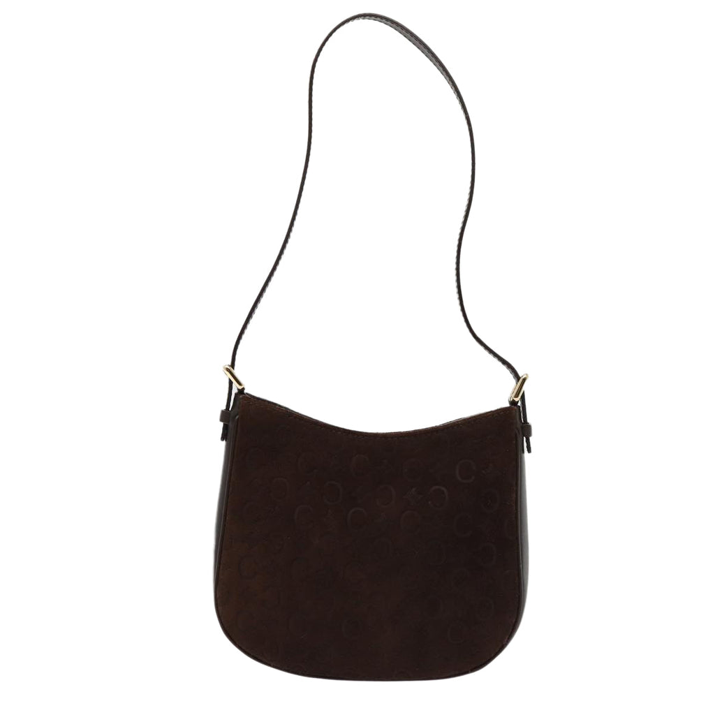 CELINE C Macadam Canvas Shoulder Bag Brown 13620