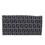 FENDI Zucchino Canvas Long Wallet Navyyk13654