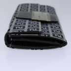 FENDI Zucchino Canvas Long Wallet Navyyk13654