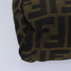 FENDI Zucca Canvas Pouch Black Brownyk13677