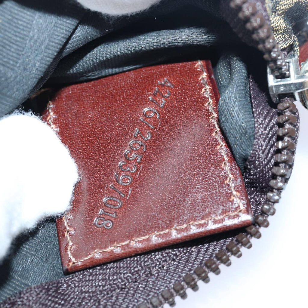 FENDI Zucca Canvas Pouch Black Brownyk13677