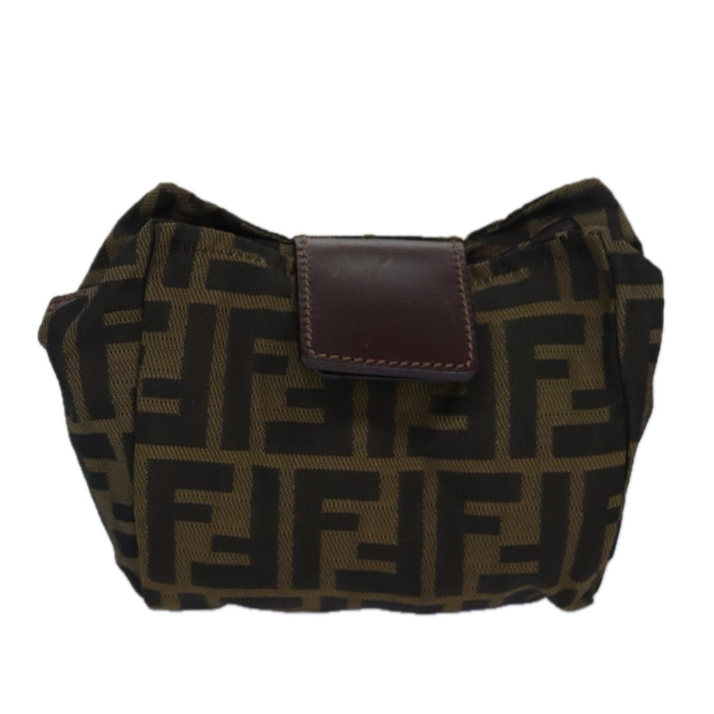 FENDI Zucca Canvas Pouch Black Brownyk13677