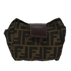 FENDI Zucca Canvas Pouch Black Brownyk13677