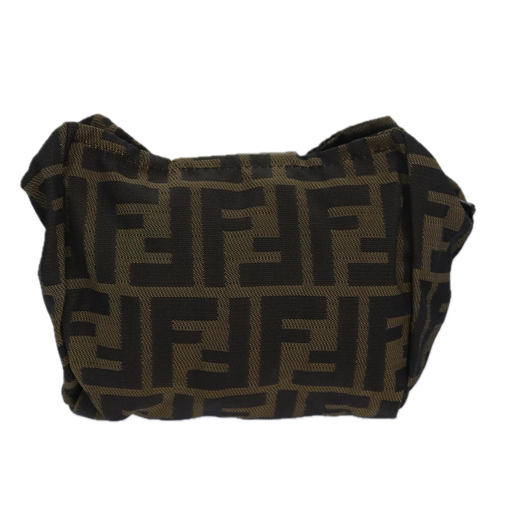 FENDI Zucca Canvas Pouch Black Brownyk13677