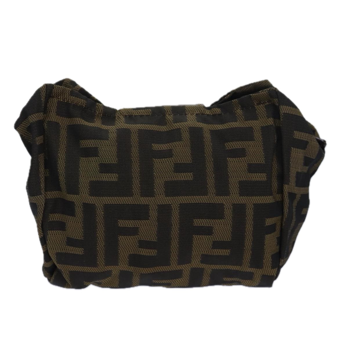 FENDI Zucca Canvas Pouch Black Brownyk13677