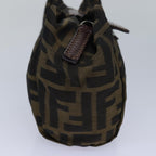FENDI Zucca Canvas Pouch Black Brownyk13677