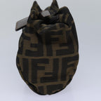 FENDI Zucca Canvas Pouch Black Brownyk13677