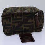 FENDI Zucca Canvas Pouch Black Brownyk13677