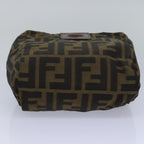 FENDI Zucca Canvas Pouch Black Brownyk13677
