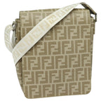 FENDI Zucca Canvas Shoulder Bag Beigeyk13683