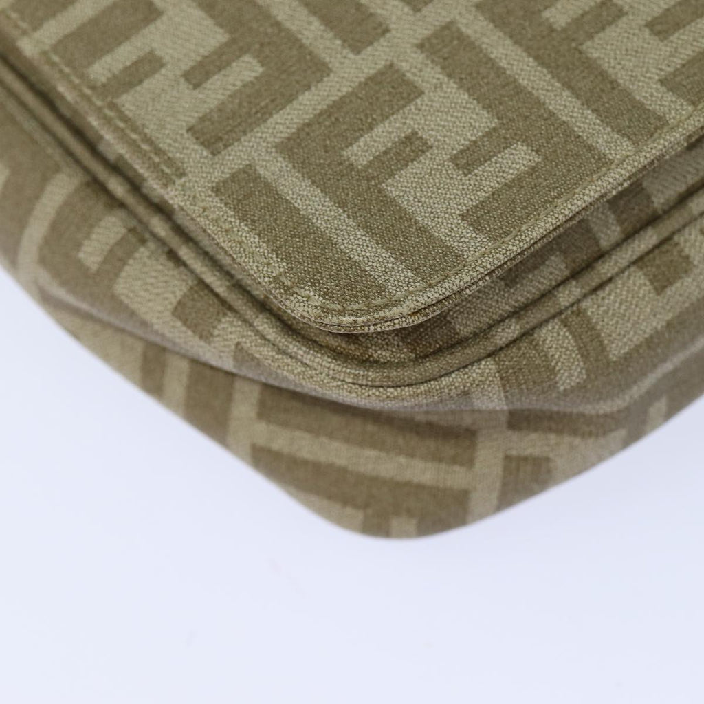 FENDI Zucca Canvas Shoulder Bag Beigeyk13683