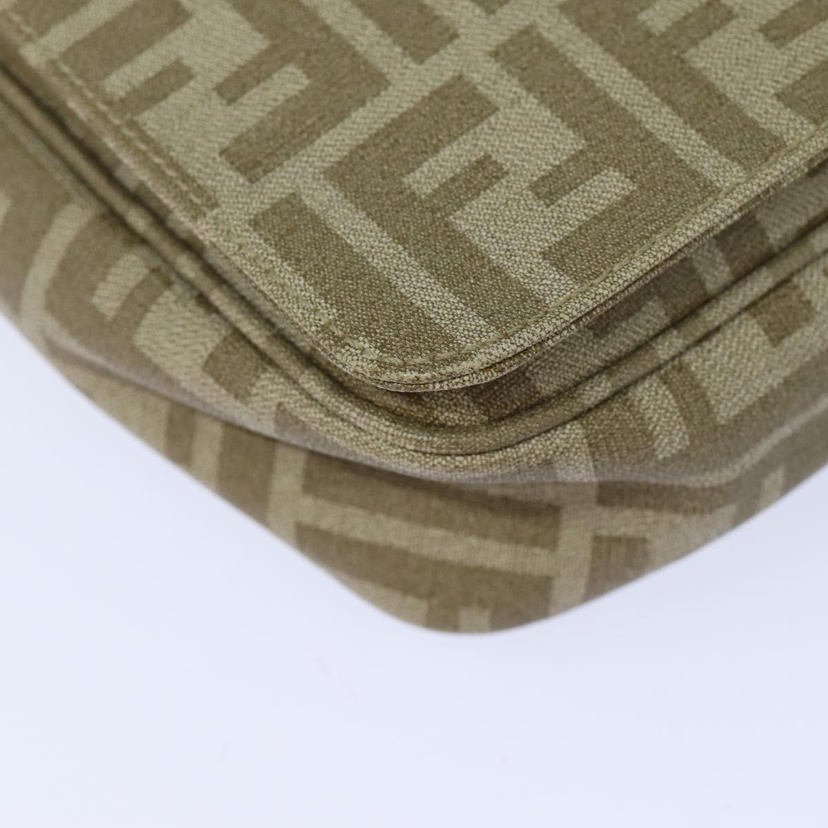 FENDI Zucca Canvas Shoulder Bag Beigeyk13683