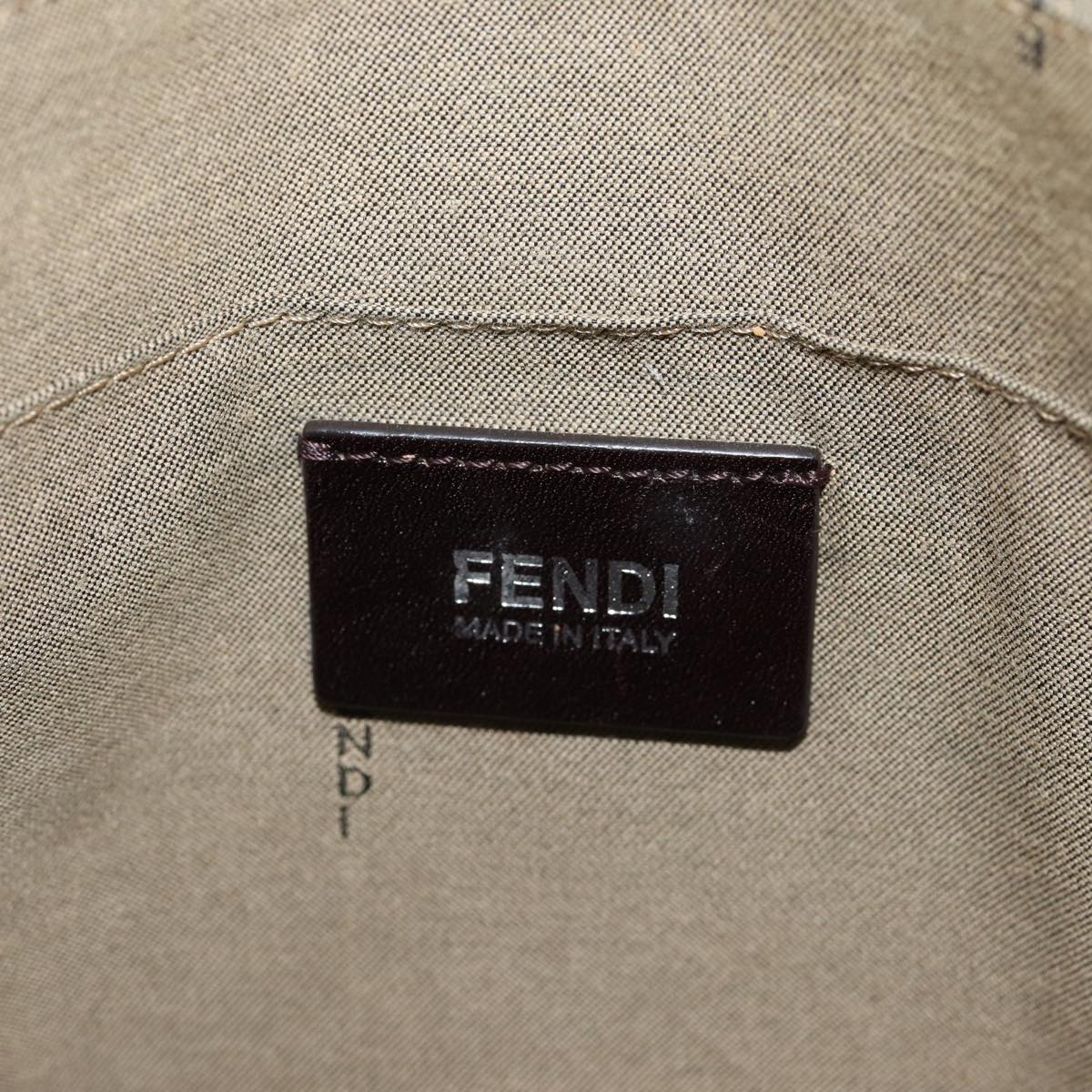 FENDI Zucca Canvas Shoulder Bag Beigeyk13683