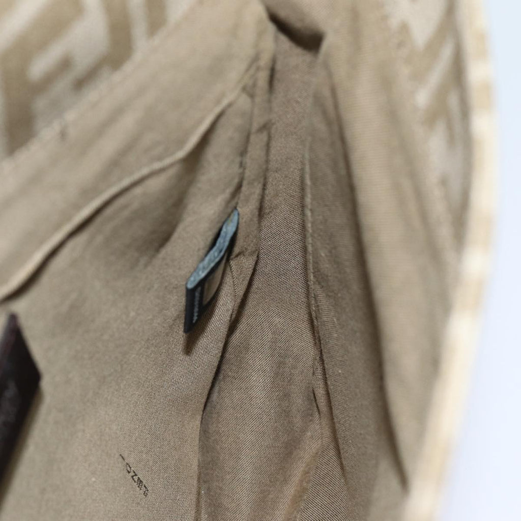 FENDI Zucca Canvas Shoulder Bag Beigeyk13683