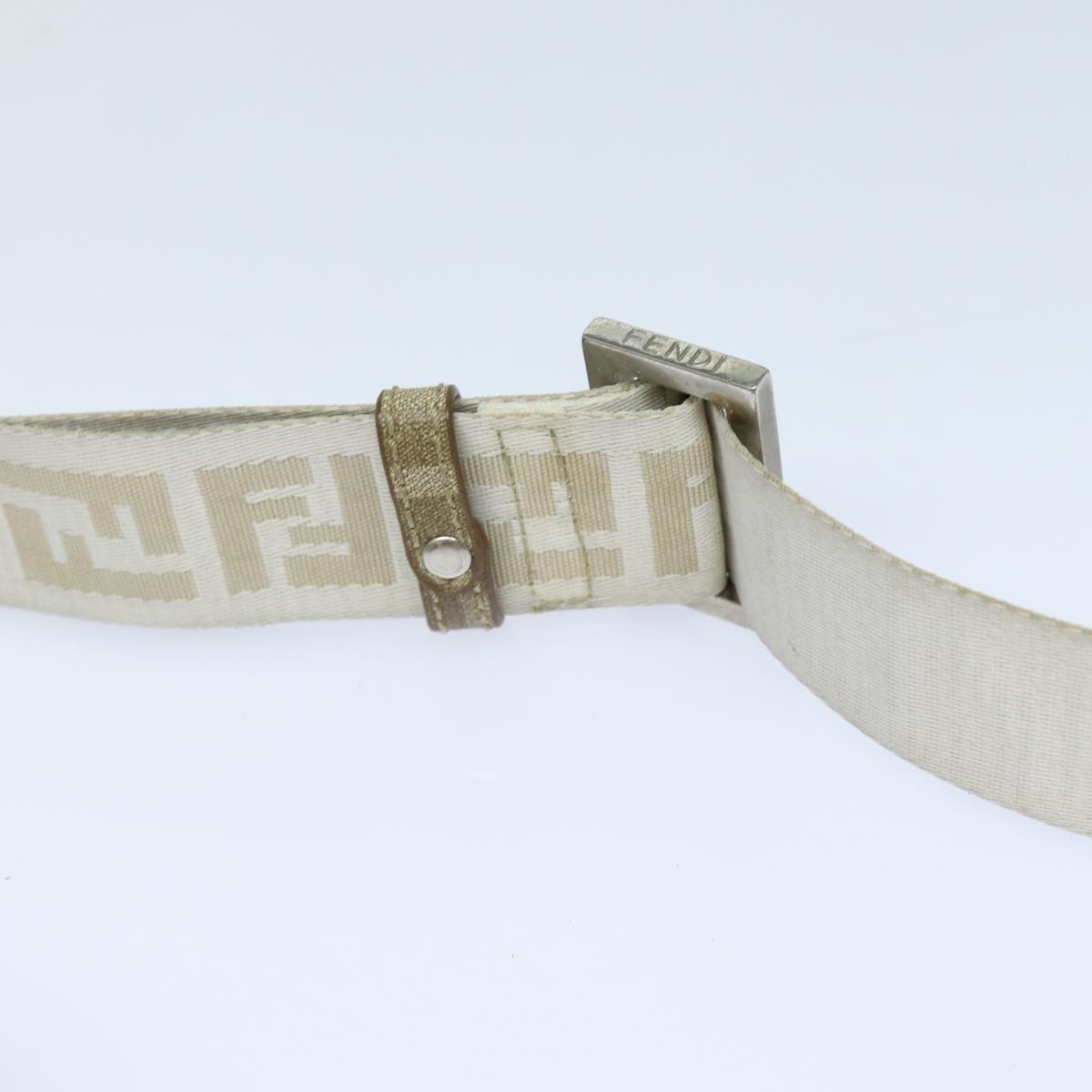 FENDI Zucca Canvas Shoulder Bag Beigeyk13683