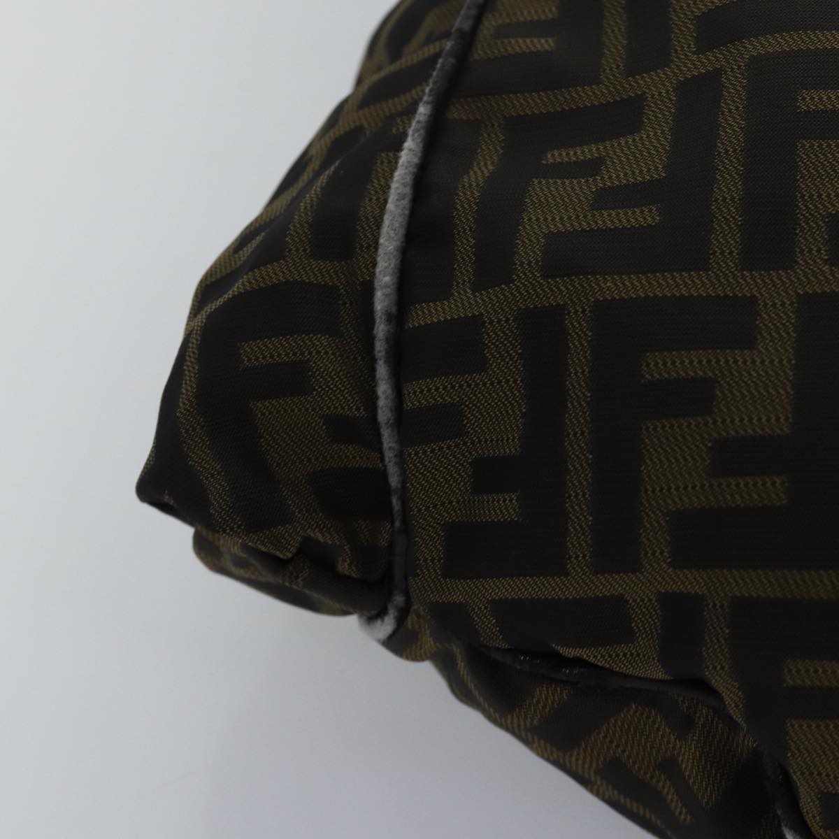 FENDI Zucca Canvas Shoulder Bag Brown Blackyk13700
