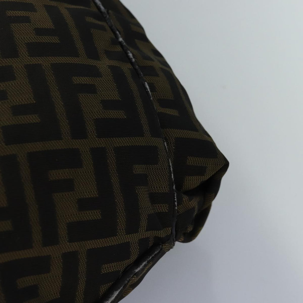 FENDI Zucca Canvas Shoulder Bag Brown Blackyk13700