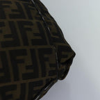 FENDI Zucca Canvas Shoulder Bag Brown Blackyk13700