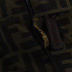 FENDI Zucca Canvas Shoulder Bag Brown Blackyk13700