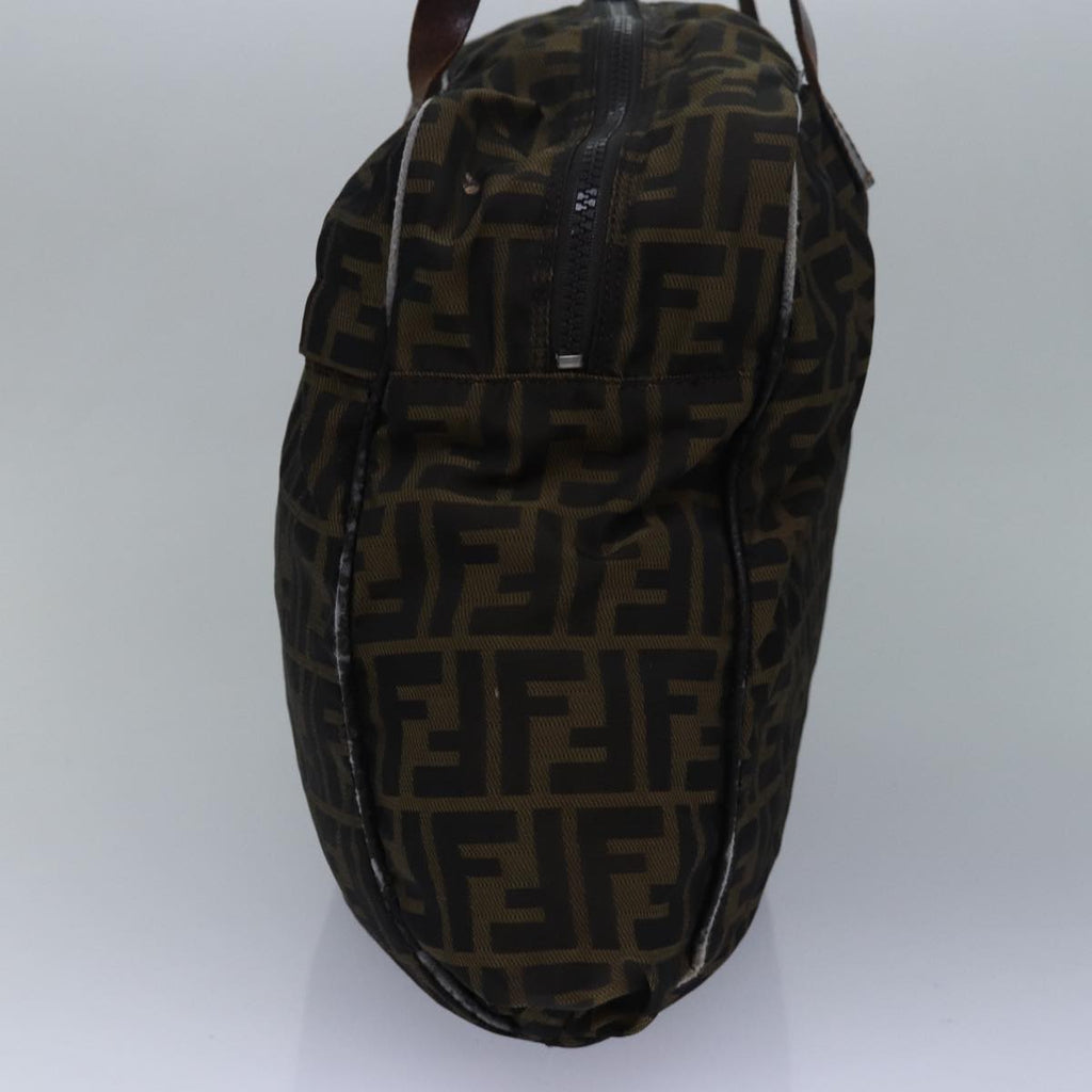 FENDI Zucca Canvas Shoulder Bag Brown Blackyk13700