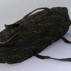 FENDI Zucca Canvas Shoulder Bag Brown Blackyk13700