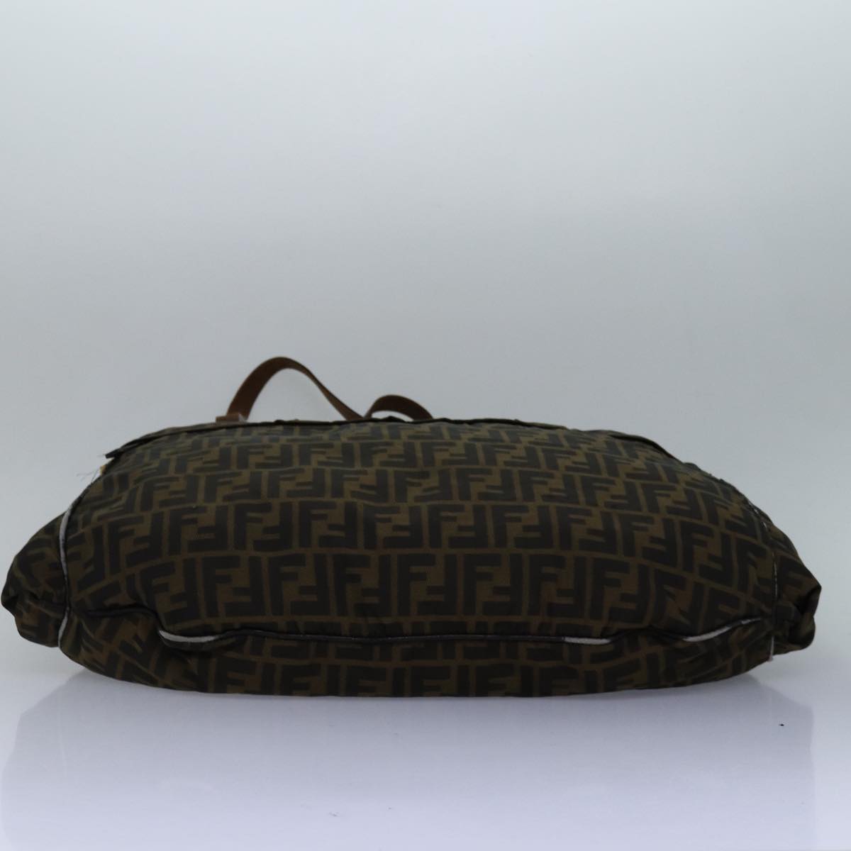 FENDI Zucca Canvas Shoulder Bag Brown Blackyk13700