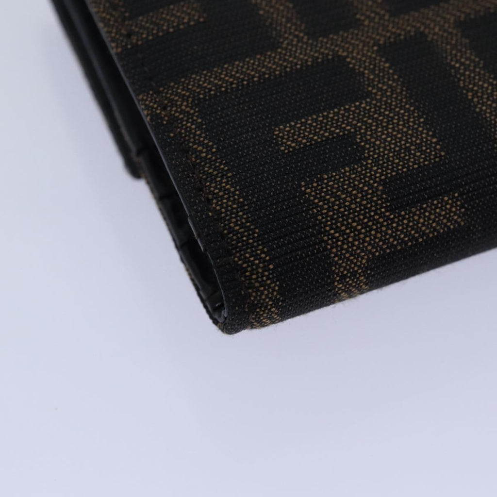 FENDI Zucca Canvas Wallet Black Brownyk13705A