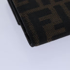 FENDI Zucca Canvas Wallet Black Brownyk13705A