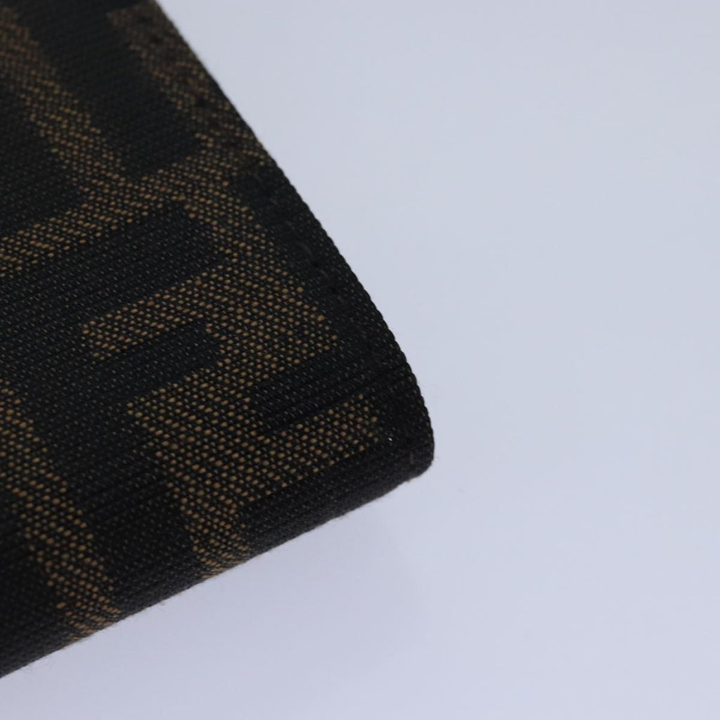 FENDI Zucca Canvas Wallet Black Brownyk13705A