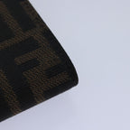 FENDI Zucca Canvas Wallet Black Brownyk13705A